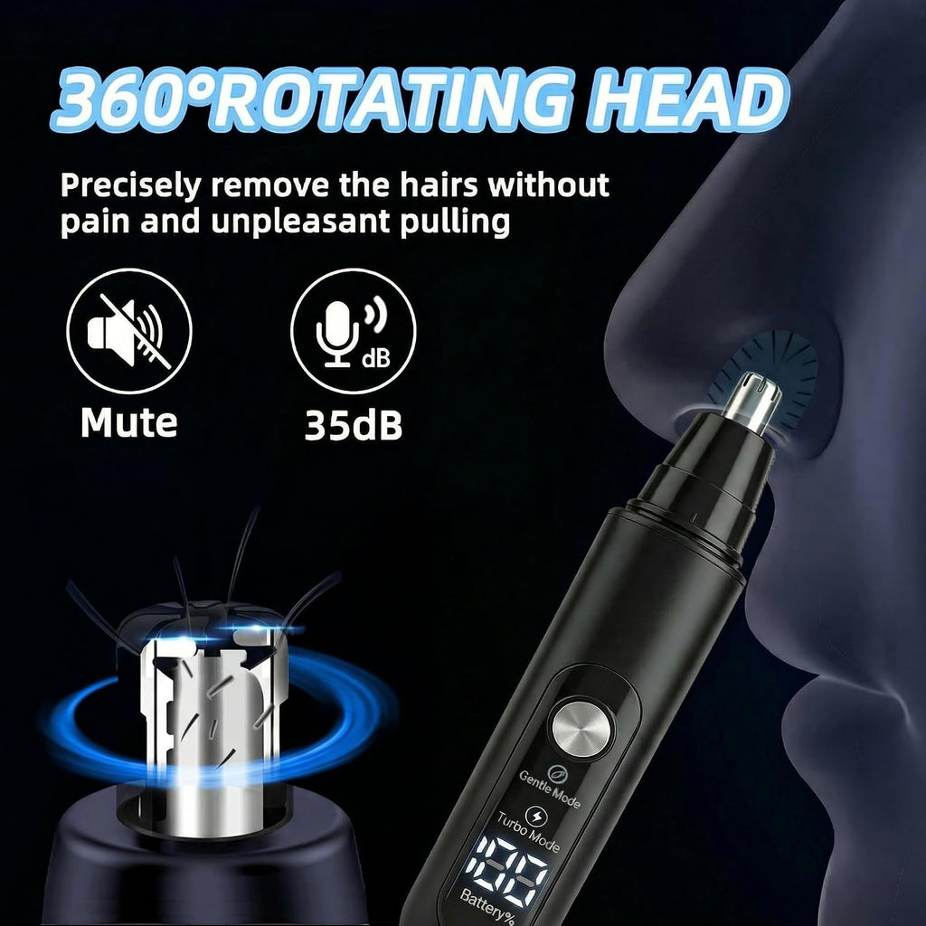 Ear & Nose Hair Trimmer, Professional Painless Eyebrow and Facial Hair Trimmer for Men and Women, C-Type