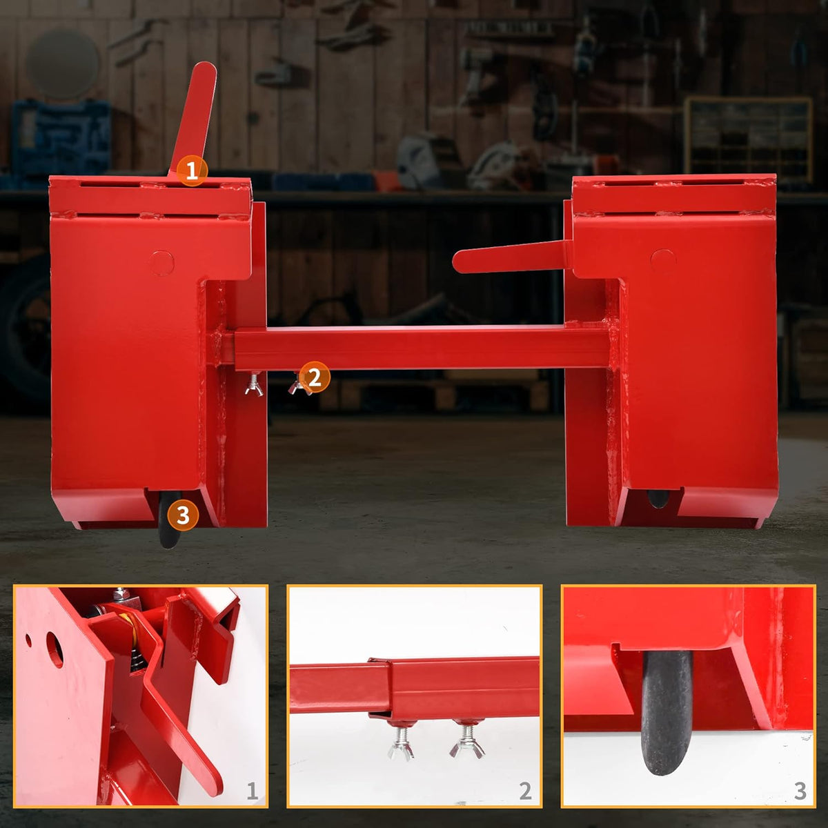 Skid Steer Quick Attach Adapter Universal Attachment Plate Quick Tach Conversion Adapter Mount Compatible for Kubota