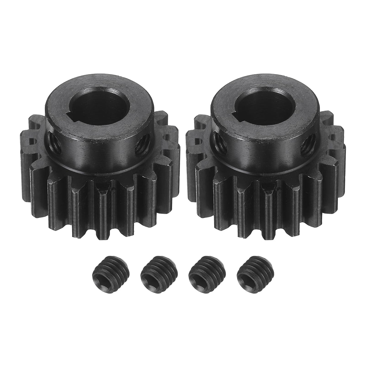 DTGN Spur Gear 1.5Mod 18 Teeth 12mm Thickness 10mm Bore 3x1.4mm Keyway 2Pcs