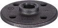 SUPPLY GIANT CNGM0336 Black Malleable Floor Flange with Four Screw Holes, 1.25", 1-1/4
