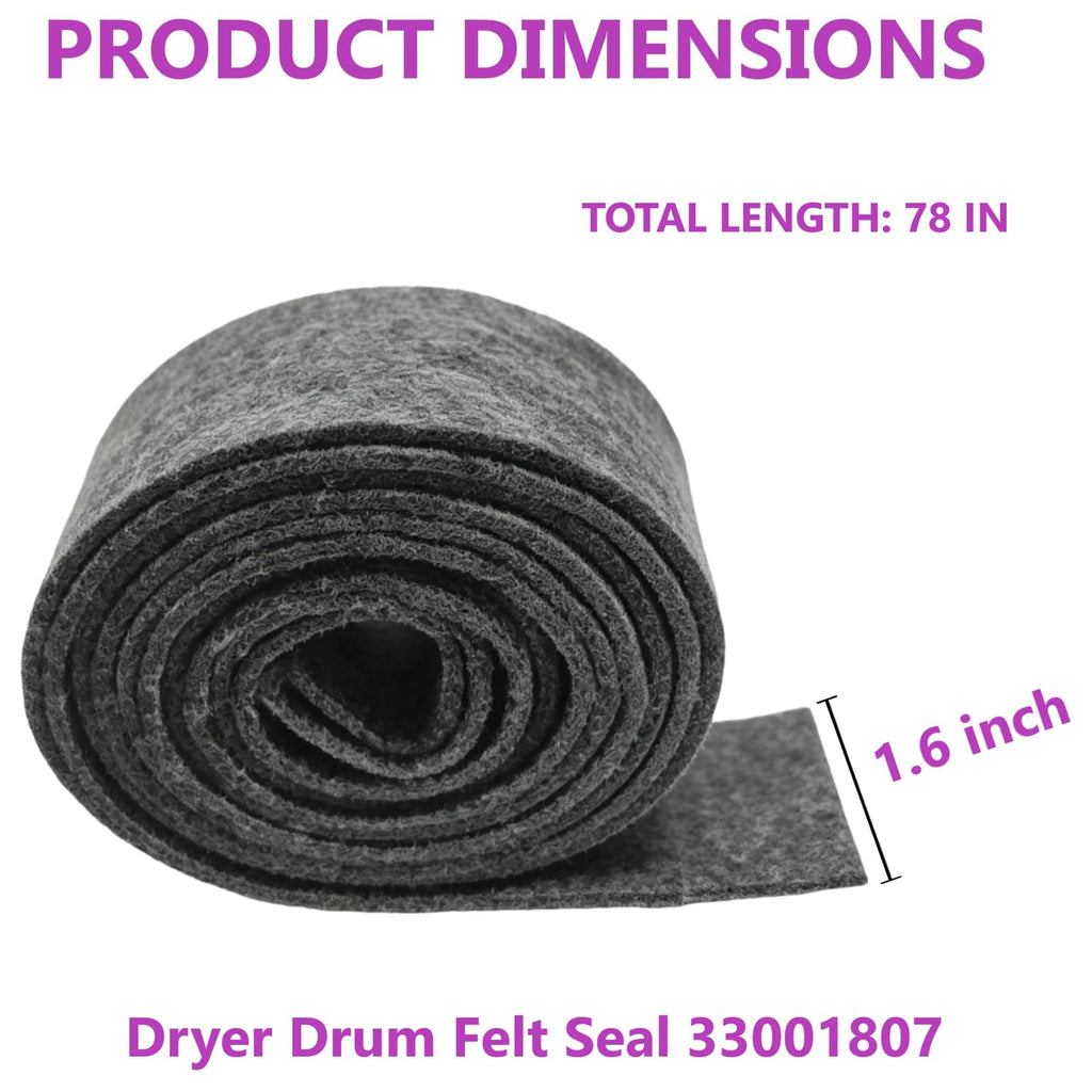 WP33001807 33001807 Dryer Drum Felt Seal For Whirlpool Maytag Crosley