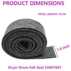 WP33001807 33001807 Dryer Drum Felt Seal For Whirlpool Maytag Crosley