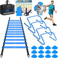 Agility Ladder, Agility Speed Training Equipment Set, 20ft Speed Ladder | 4 Hurdles, 12 Soccer Cones, Jump Rope