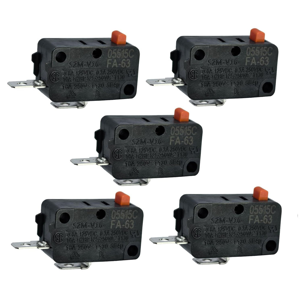 5Pcs SZM-V16-FA-63 Microwave Door Switch 16A 125VAC Normally Open