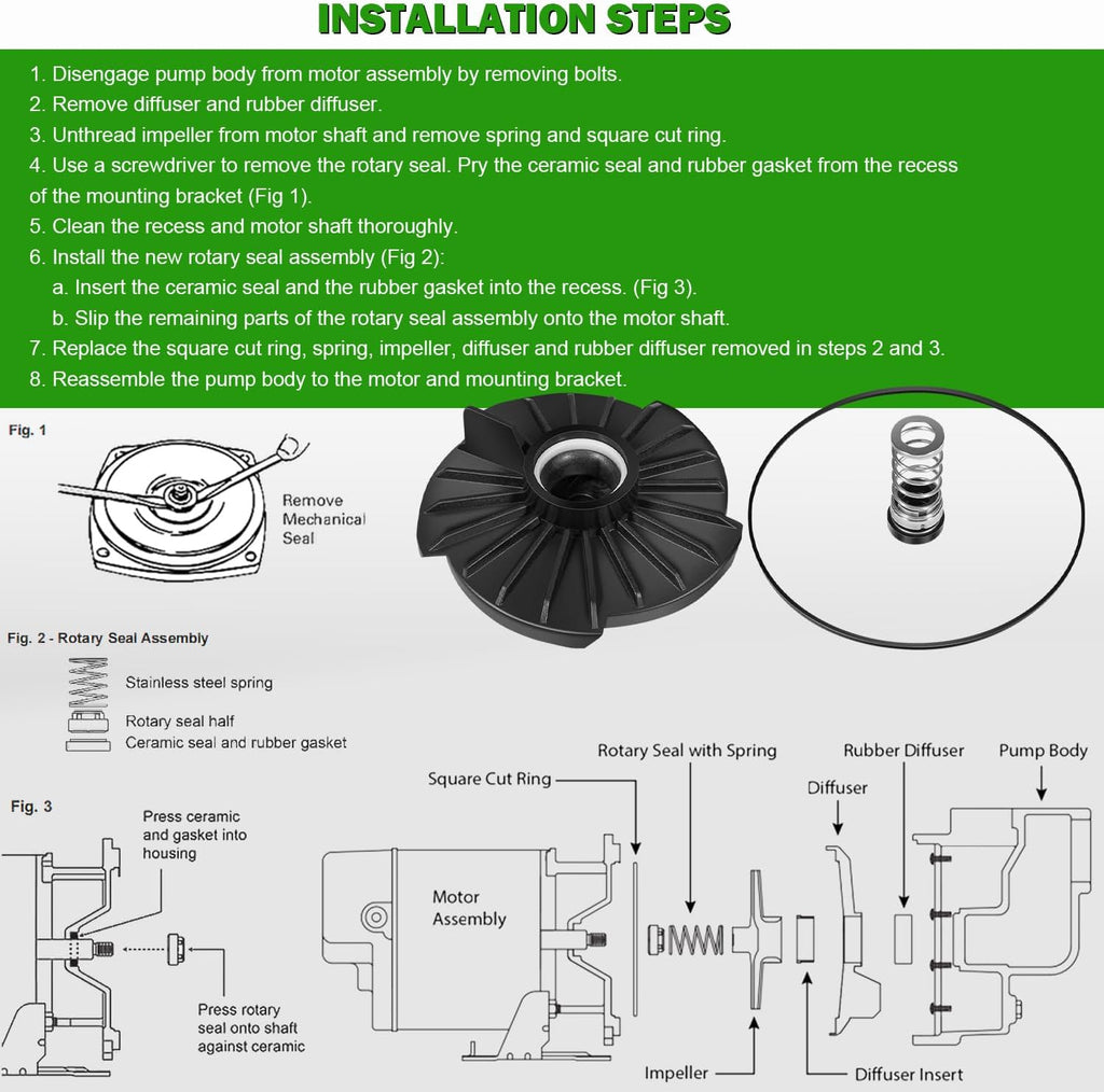 023705 2 HP Water Systems Repair Kit for HSP20P1 Pumps