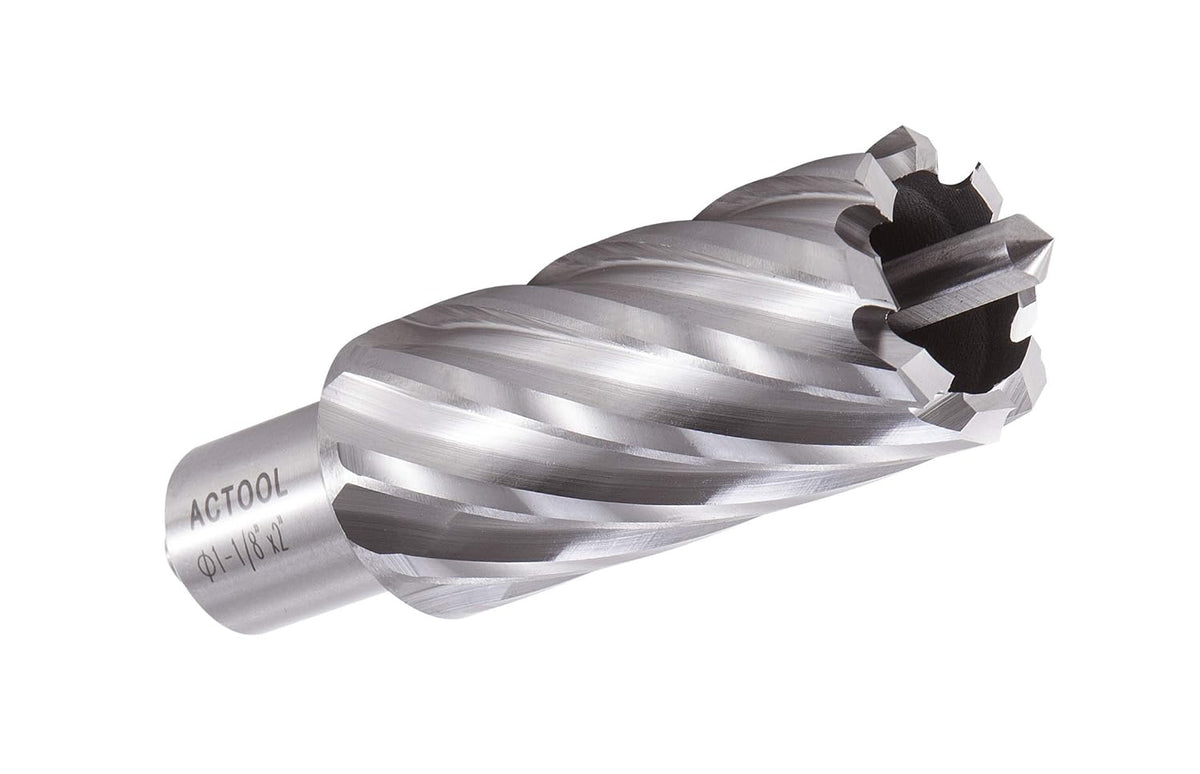 1-1/8" Diameter × 2" Depth of Cut HSS ANNULAR Cutter with 3/4'' Weldon Shank