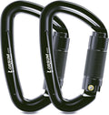 4" Auto Locking Climbing Carabiner, 26KN/ 5728lbs Large Carabiner Clips, UIAA Certified Heavy Duty Caribbean Clips