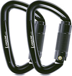 4" Auto Locking Climbing Carabiner, 26KN/ 5728lbs Large Carabiner Clips, UIAA Certified Heavy Duty Caribbean Clips