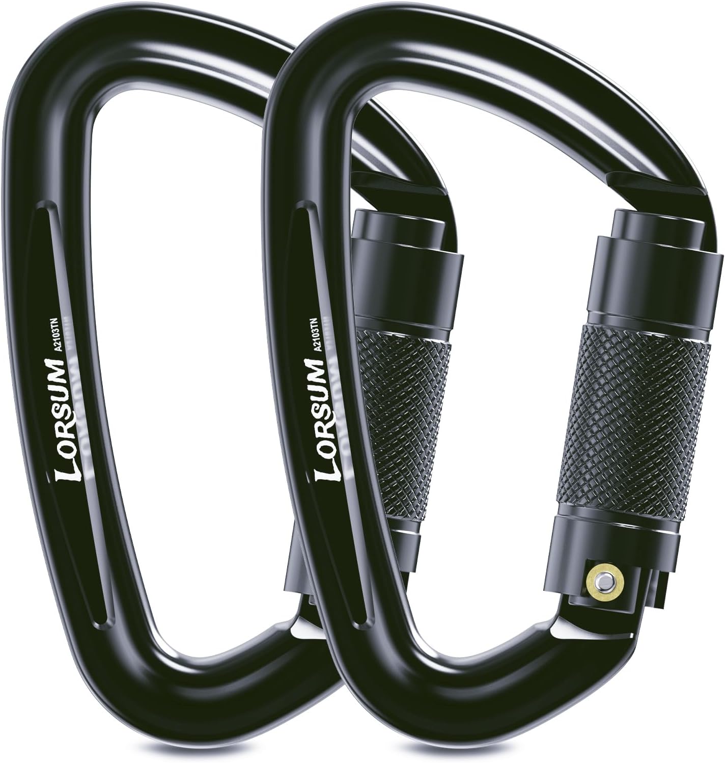 4" Auto Locking Climbing Carabiner, 26KN/ 5728lbs Large Carabiner Clips, UIAA Certified Heavy Duty Caribbean Clips