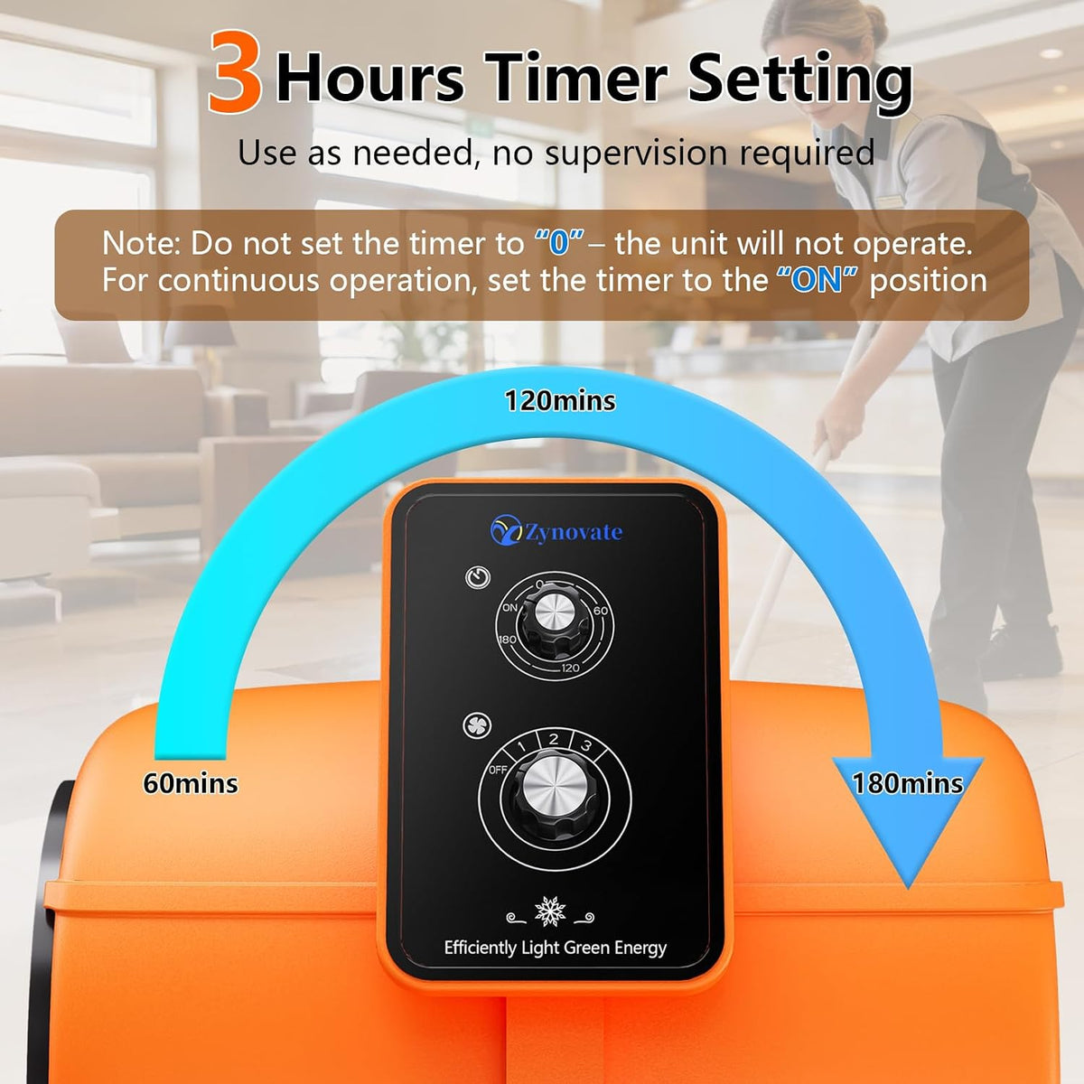 Air Mover 1/2 HP 2600 CFM Air Blower Fan Carpet Dryer, Floor Dryer Fan | 3-Speed, 4 Adjustable Angles, Timer