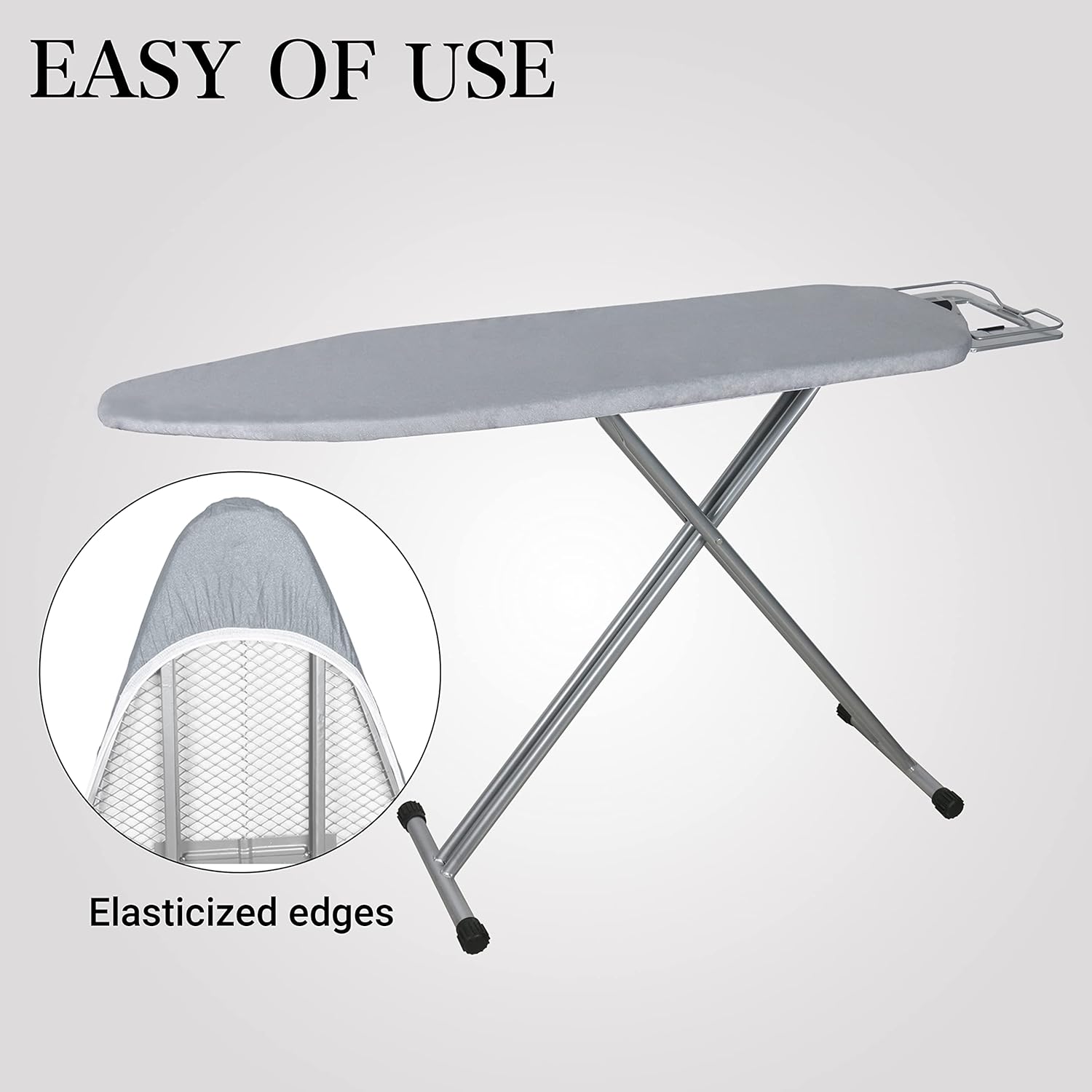 Ironing Board Cover and Pad | 100% Cotton Cover with Padding Standard Size with Aluminum Coating | Heat-Reflective