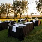 90x132 Inch Black Tablecloth for 6-8 Foot Rectangle Tables