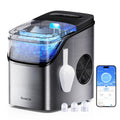 Smart Ice Maker, 9 Ice Cubes in 6 Mins 3 Sizes, 26lbs/Day, Silver