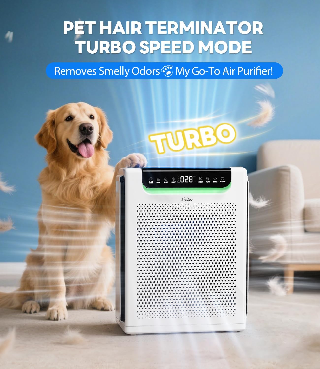 Air Purifiers for Home Large Room, Cover Up to 2600 Ft² with Washable Filters, Powerful Turbo Mode, PM2.5 Air Quality
