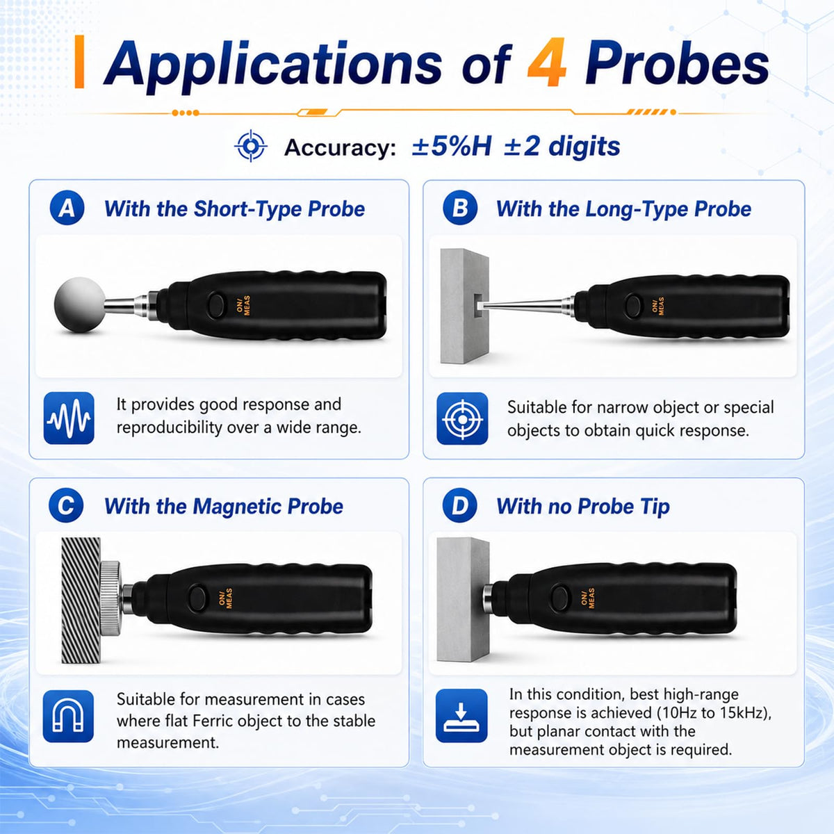 AR63B 3-in-1 Digital Vibration Meter Vibrometer