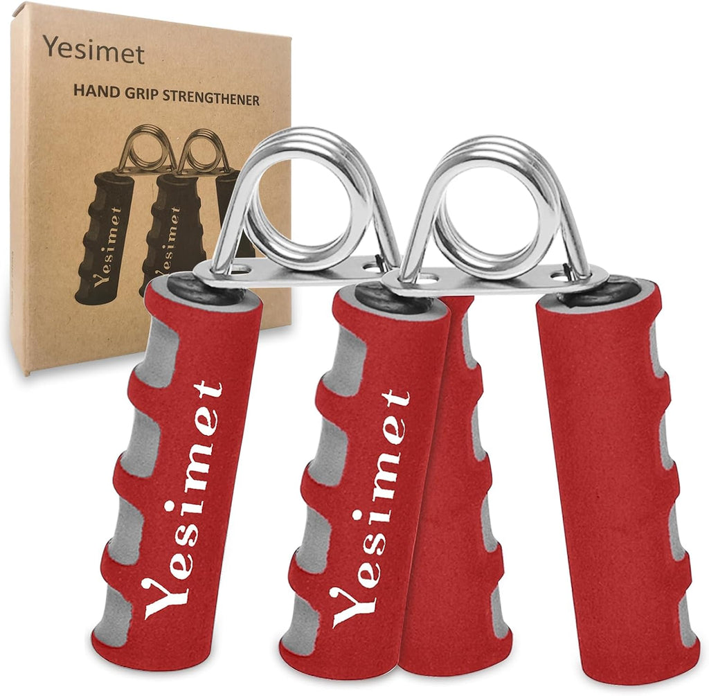 Hand Grip Strengthener Set,2 Pack Forearm exerciser, Finger Trainer,Hand Gripper- Soft Foam Hand Exerciser for