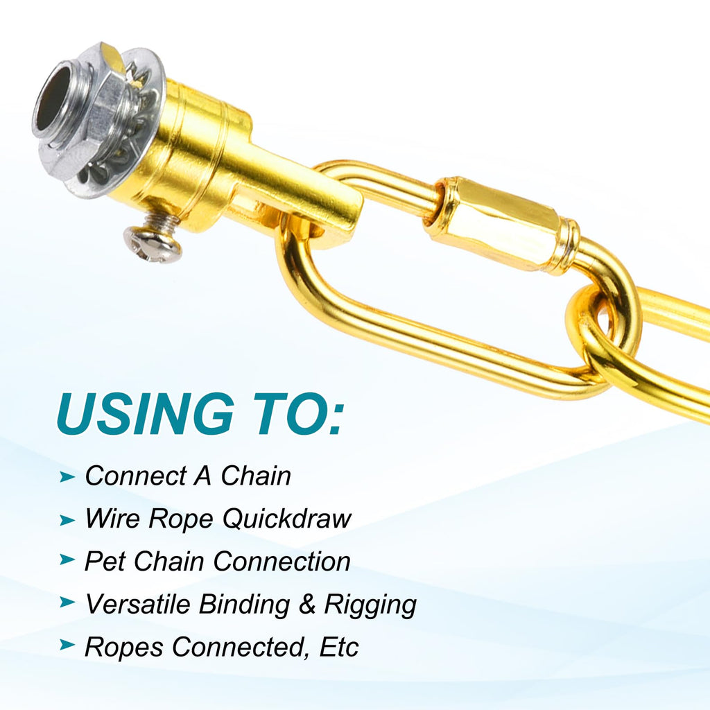 MECCANIXITY Chain Connectors 5mm Thick Gold 3Pack