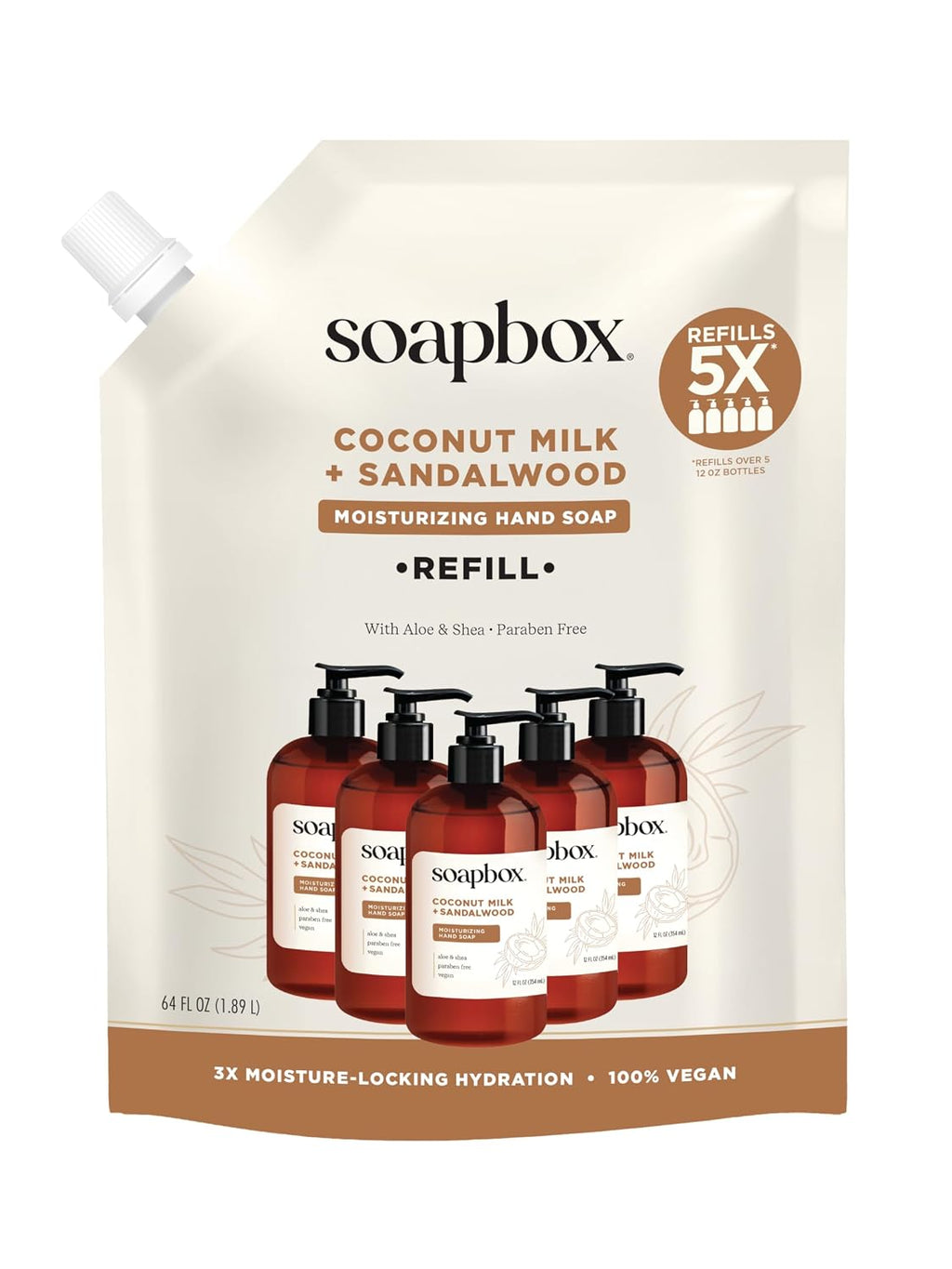 Coconut Milk & Sandalwood Liquid Hand Soap Refill - 64oz