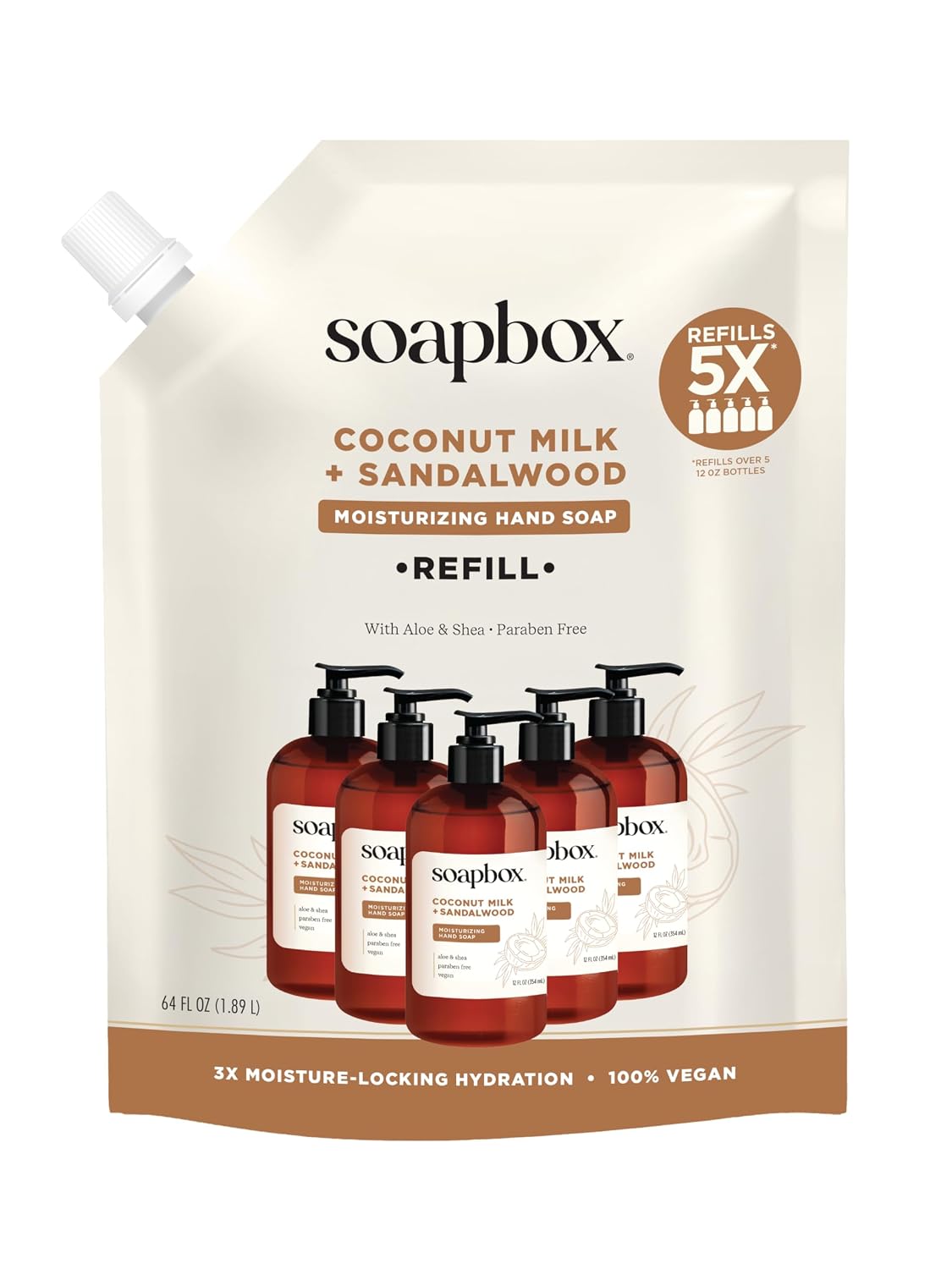 Coconut Milk & Sandalwood Liquid Hand Soap Refill - 64oz