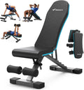 Weight Bench, Foldable Weight Benches for Home Gym with 990 LBS, Adjustable Weight Bench with 72 Training Angles