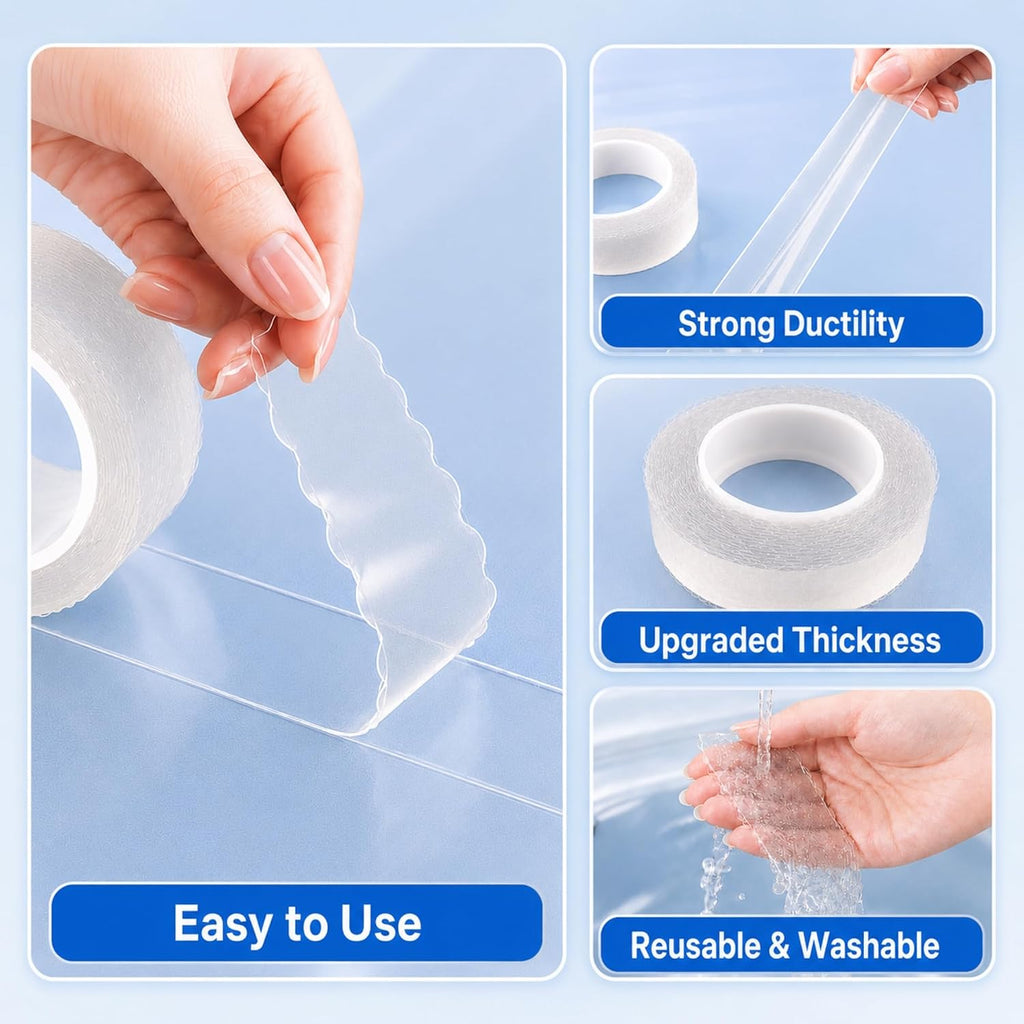 Removable Double Sided Nano Tape Heavy Duty Mounting Tape (9.85FT)