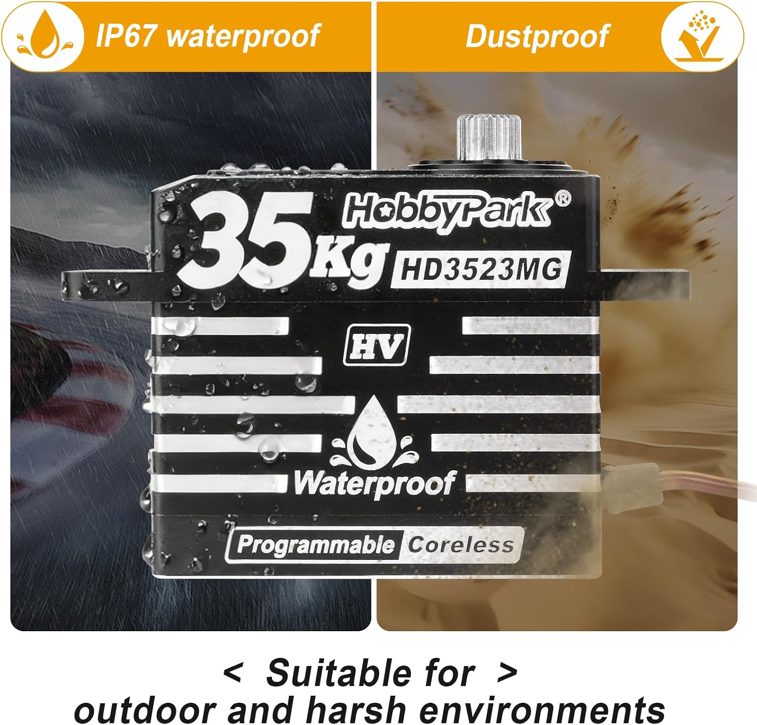 Waterproof RC Servo High Torque Coreless Motor Metal Gear Digital Servo Aluminum Case Parts for 1/8 1/10 RC Crawler