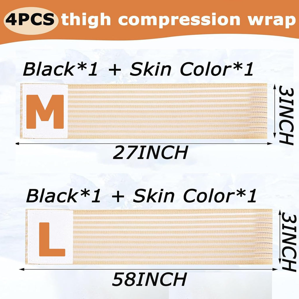 Calf Compression Sleeves 4 Pcs Adjustable Wrap Knee Ankle Wrist