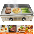 Commercial Countertop Griddle 2800Pa LPG Gas Grill Griddle