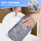Kitchen Dish Washcloths Microfiber Gray with Poly Scour Scrub Side