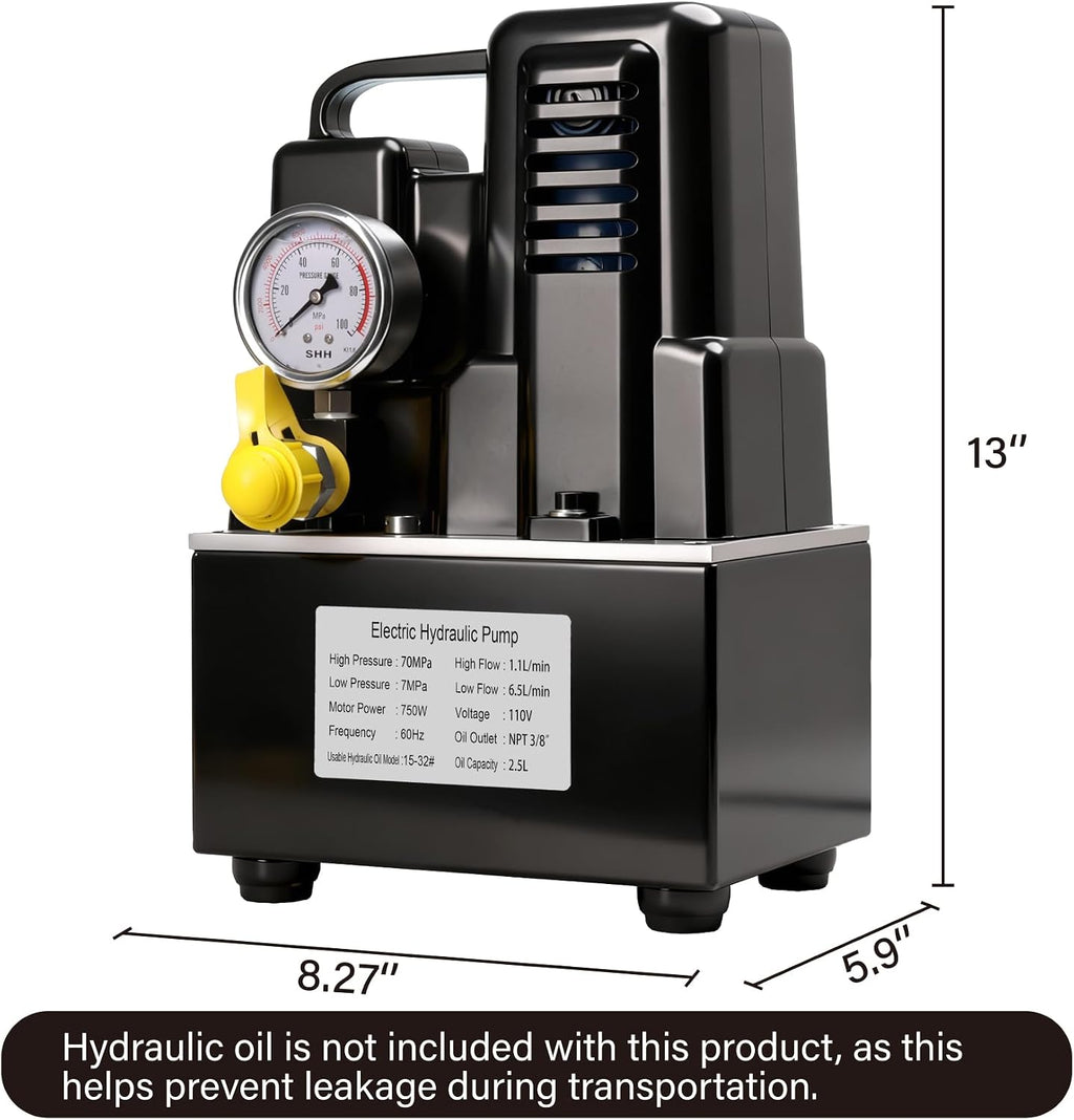 Electric Hydraulic Pump 10,000 PSI Single Acting Power Unit