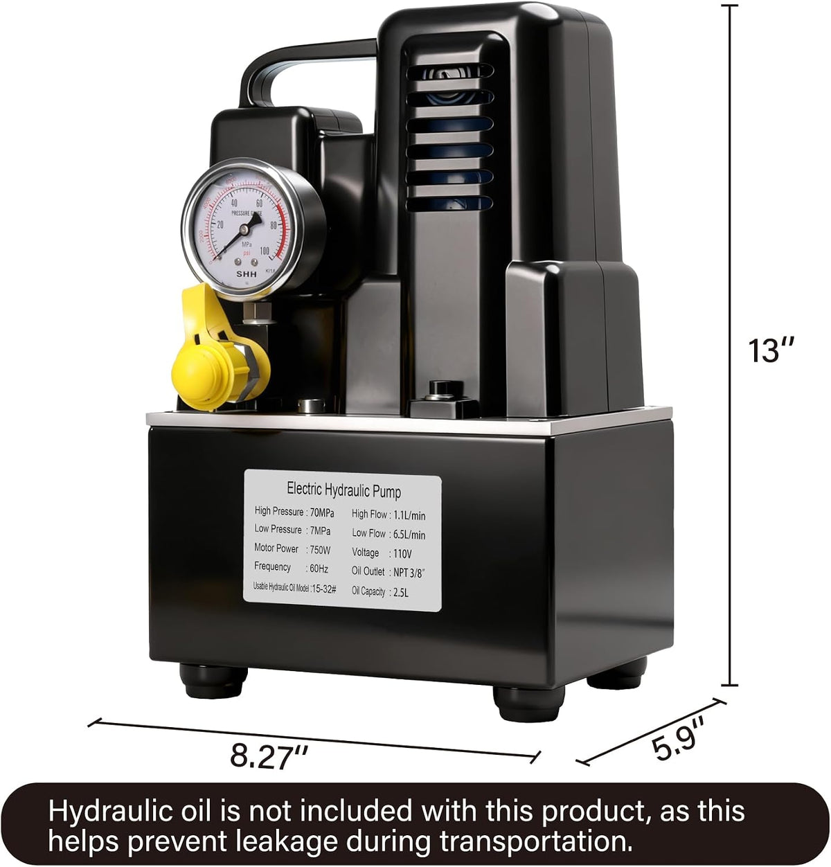 Electric Hydraulic Pump 10,000 PSI Single Acting Power Unit