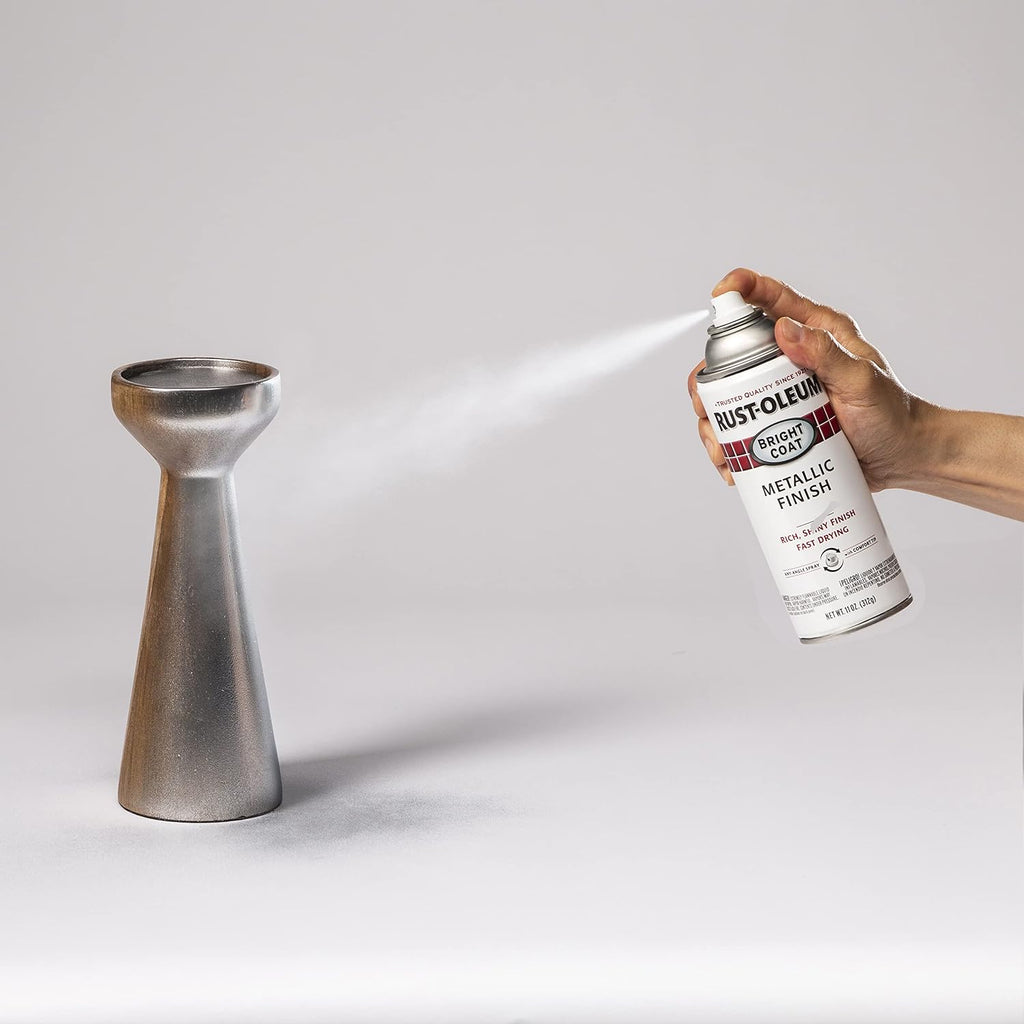 Stops Rust Bright Coat Metallic Spray Paint, Chrome