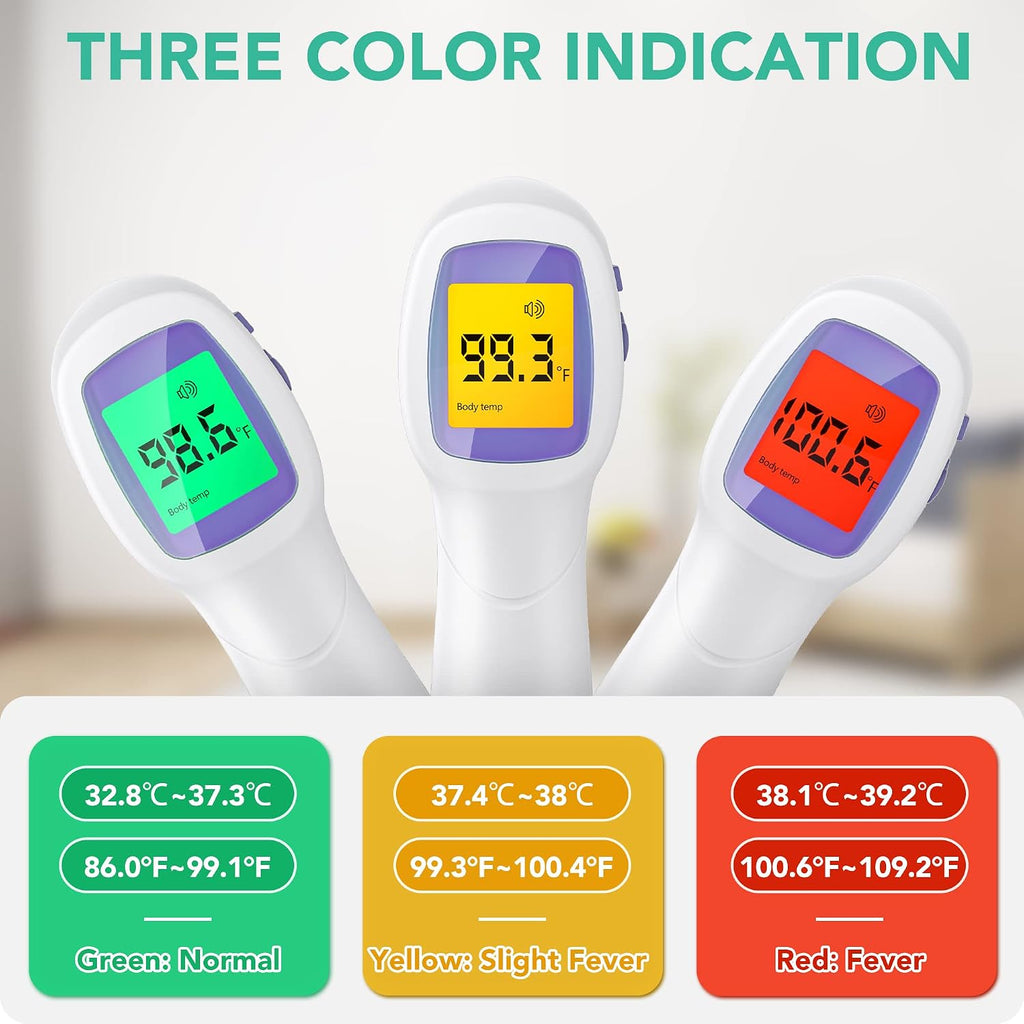 Thermometer for Adults and Kids Forehead Thermometer for Kids Digital Touchless Thermometer Infrared Forehead