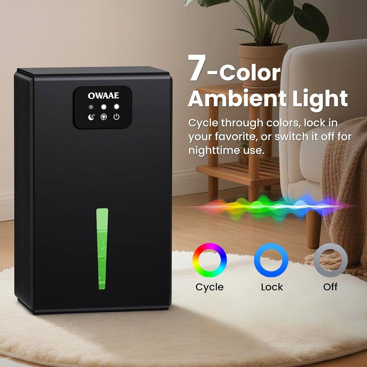 Dehumidifier for Home with Auto Shutoff Sleep Mode, 1000 Sq Ft | Quiet for Bedroom Basement Bathroom with Portable