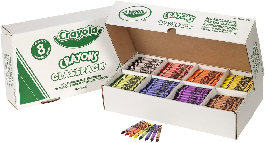 Crayon Classpack (800ct), Bulk Crayons for Kids, School Supplies