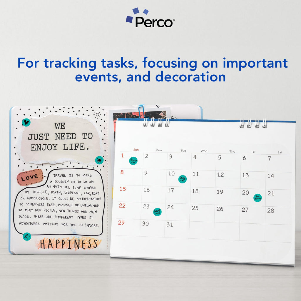 Teal Perforated Round Circle Dot Sticker 1/2-Inch Labels — 10 Rolls, 30,000 Stickers - Planners, Invitations for