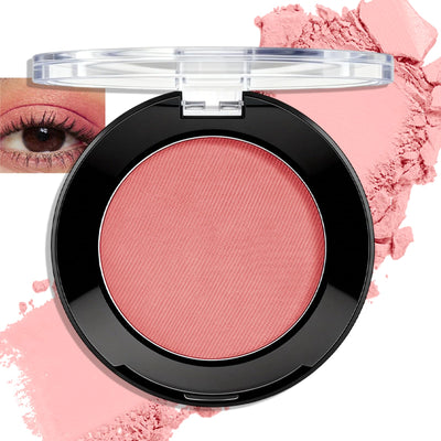 Coral Pink Matte Eyeshadow Palette, Mini Monochrome Eye Shadow for Older Women, Pigmented Neutral Eyeshadow