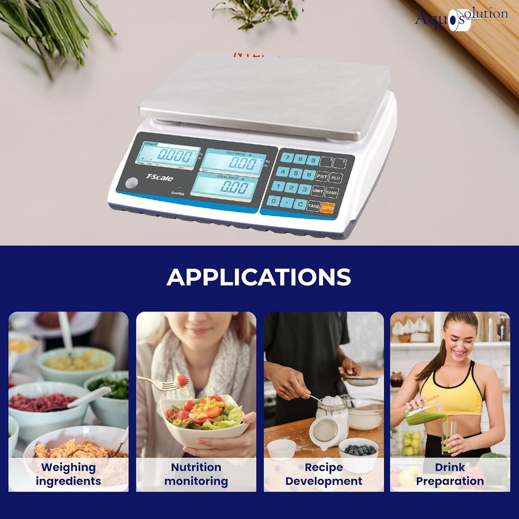 ZTP Price Computing Scale – Class III NTEP Legal for Trade, Commercial Digital Scale with LCD Backlit Display &