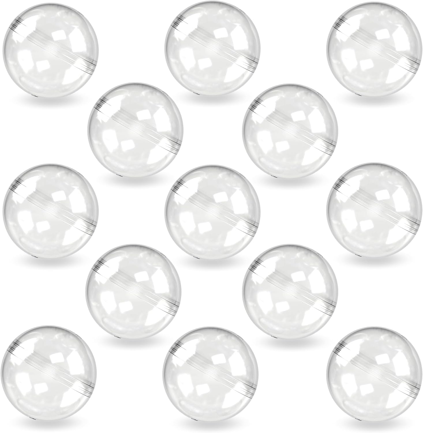 Capsule Vending Machine Round 250 pcs 1.26 inch - Gumball Machine Capsules Bulk Clear Container - Easter Basket