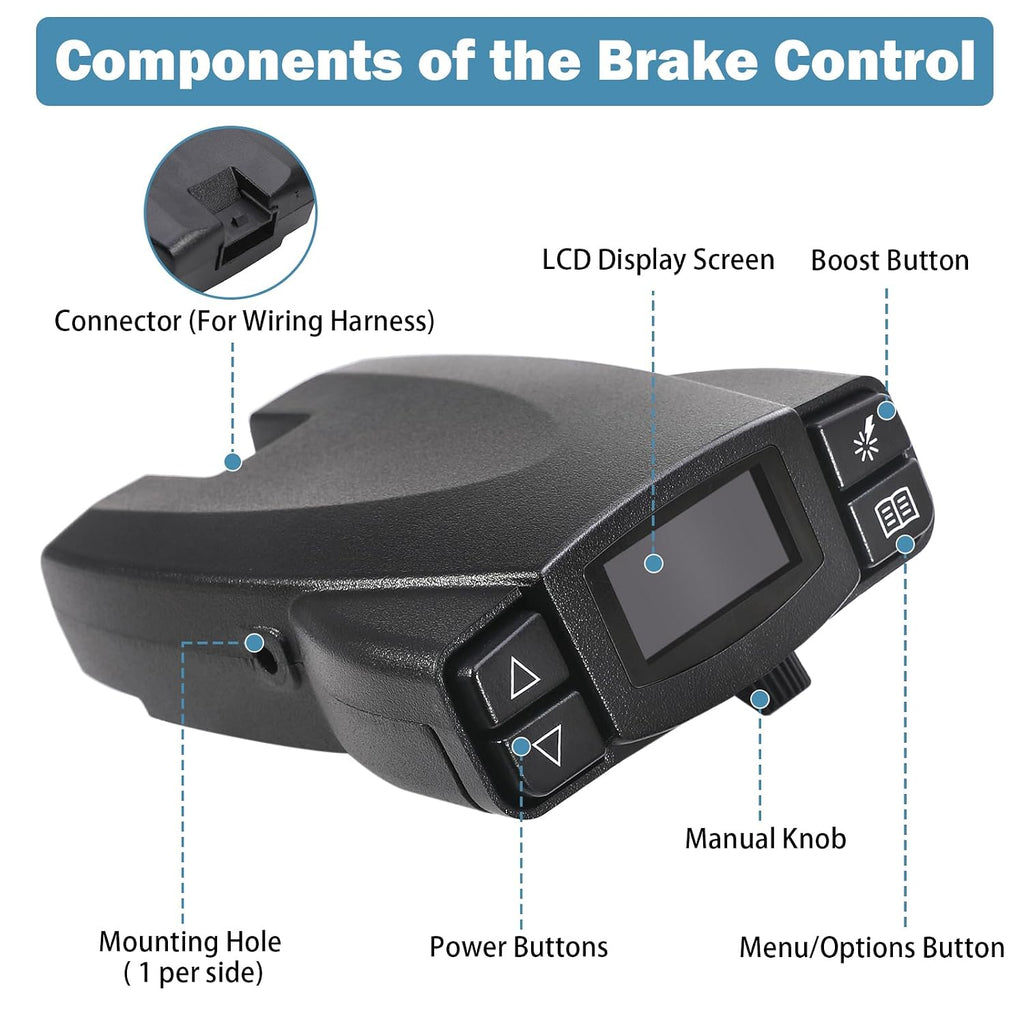 90195 Electric Proportional Trailer Brake Controller, 1-4 Axles