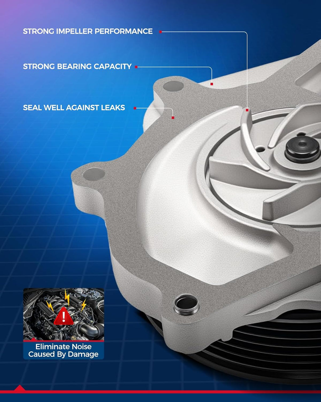 KAX AW7174 Engine Water Pump for Nissan Altima 2013-2018 2.5L Sedan