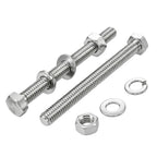 7 Sets 5/16-18x5 Bolt and Nut Set, Flat & Lock Washers Included,28PCS
