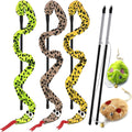 Interactive Cat Toy Wand with Catnip Mouse, Cat Teaser Wand Rainbow String for Bored Indoor Adult Cats and Kittens (5