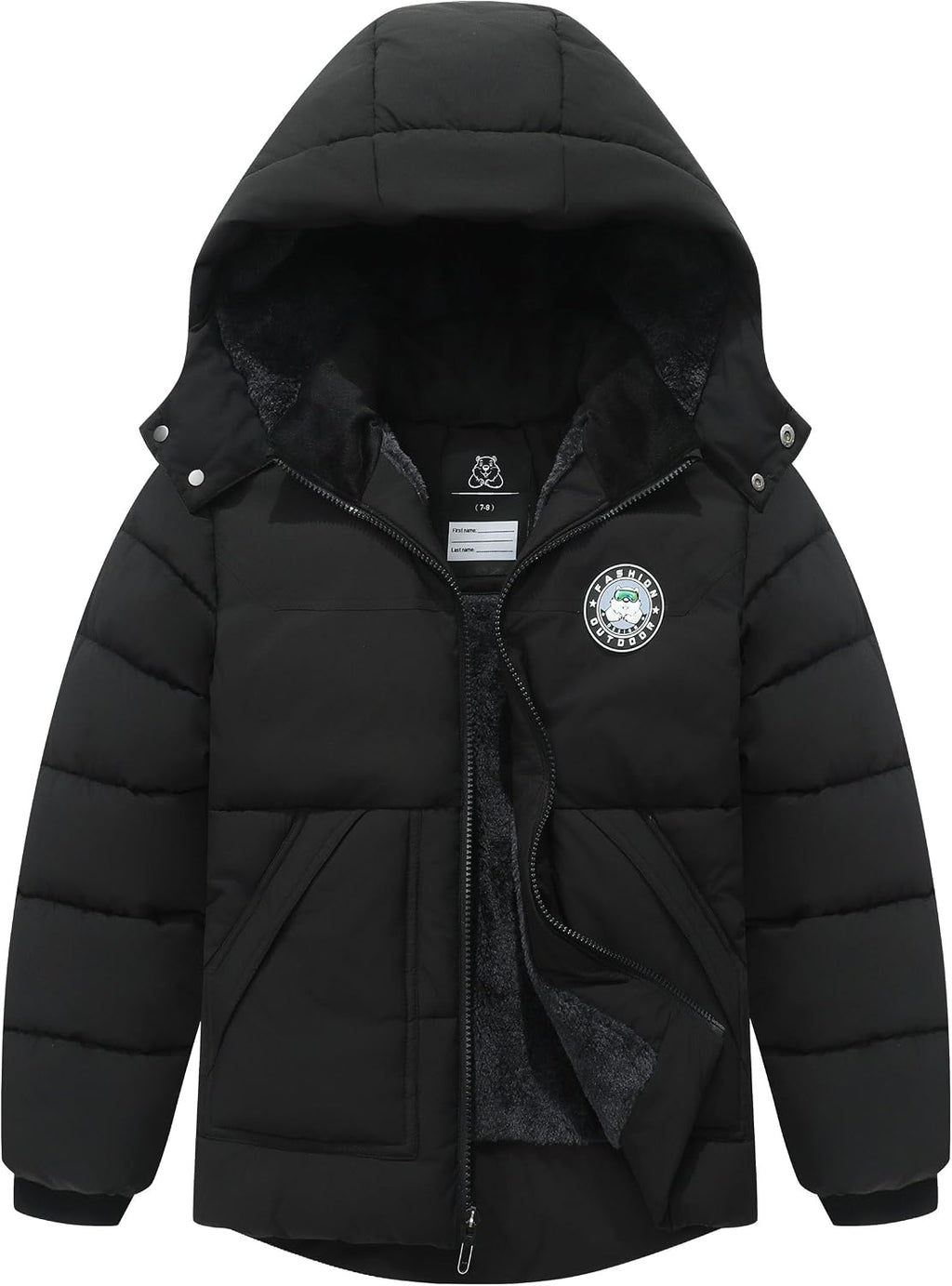 Boy's Waterproof Winter Coat Warm Down Jacket Hooded Puffer Parka | Insulated Fleece-Lined Outerwear for Kids