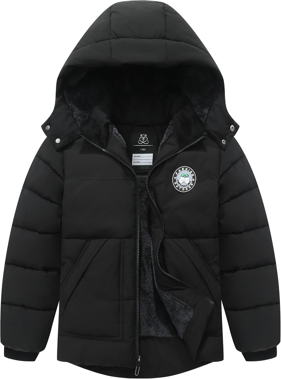 Boy's Waterproof Winter Coat Warm Down Jacket Hooded Puffer Parka | Insulated Fleece-Lined Outerwear for Kids