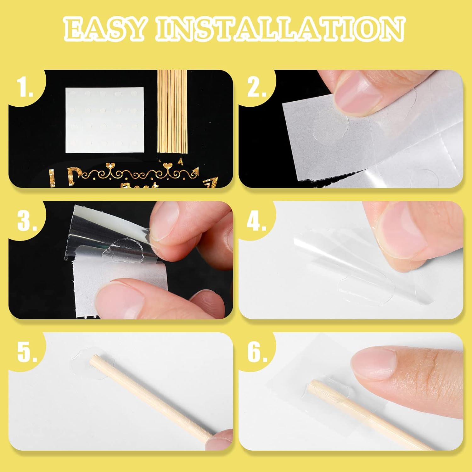 24 Pieces Photo Booth Props Birthday with Stick Happy Birthday Weddings Graduation Prom Bday Wedding New Year Party