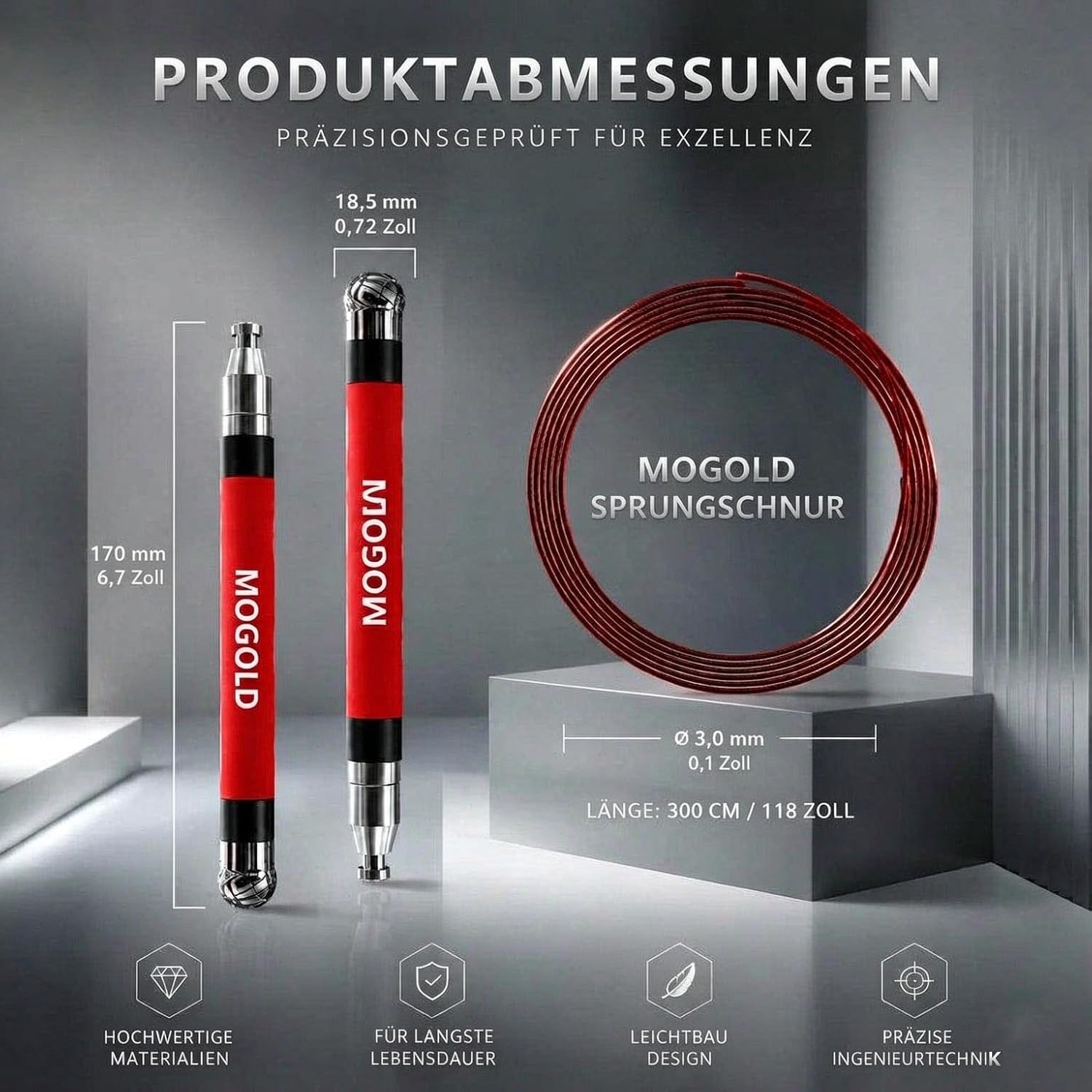 2-in-1 Speed Rope: 2mm for Boxing/MMA & 3mm for CrossFit - Tool-Free Adjustable Cable System with Dual Bearings