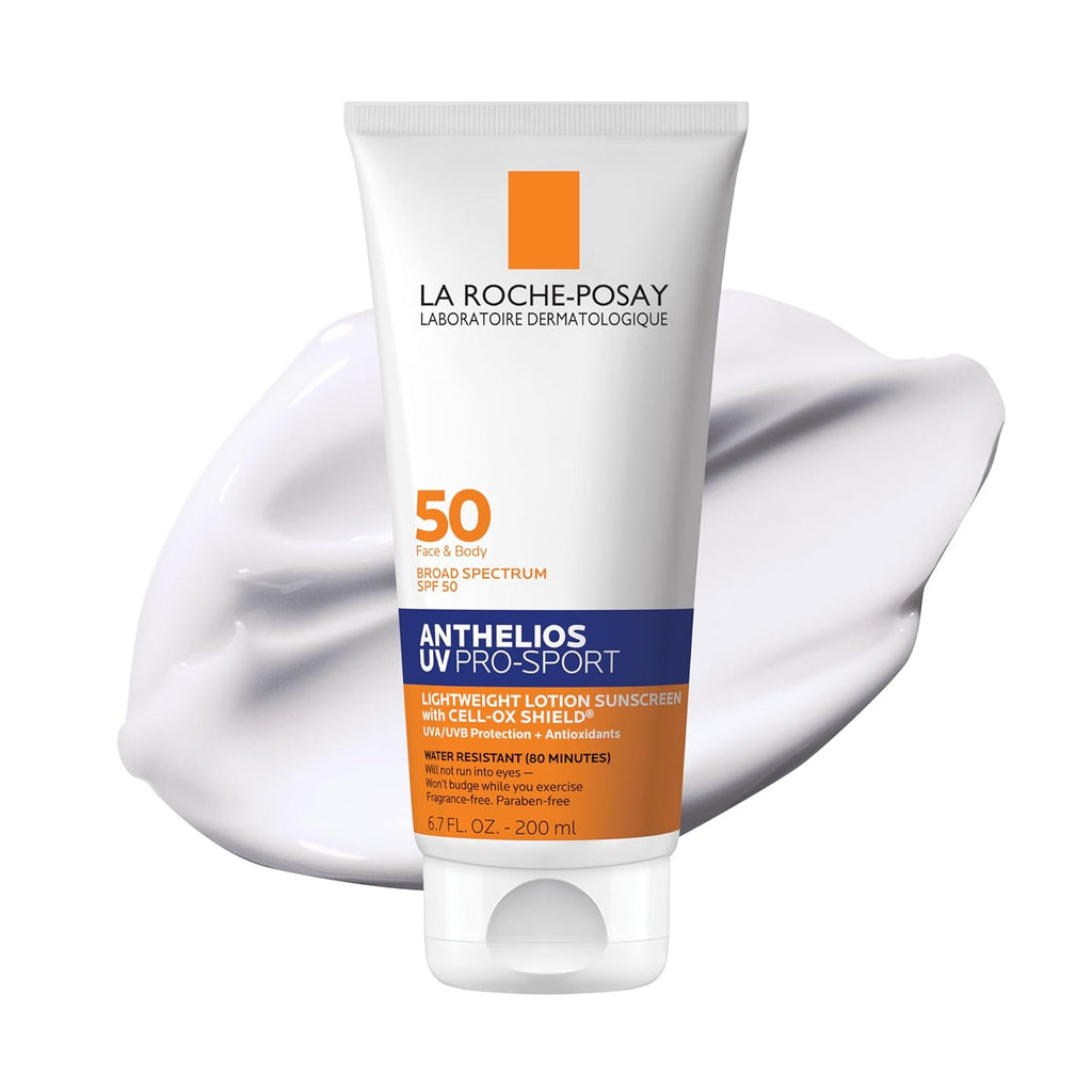 La Roche-Posay Anthelios UV Pro-Sport Sunscreen for Face & Body, Water & Sweat Resistant, Invisible Broad Spectrum