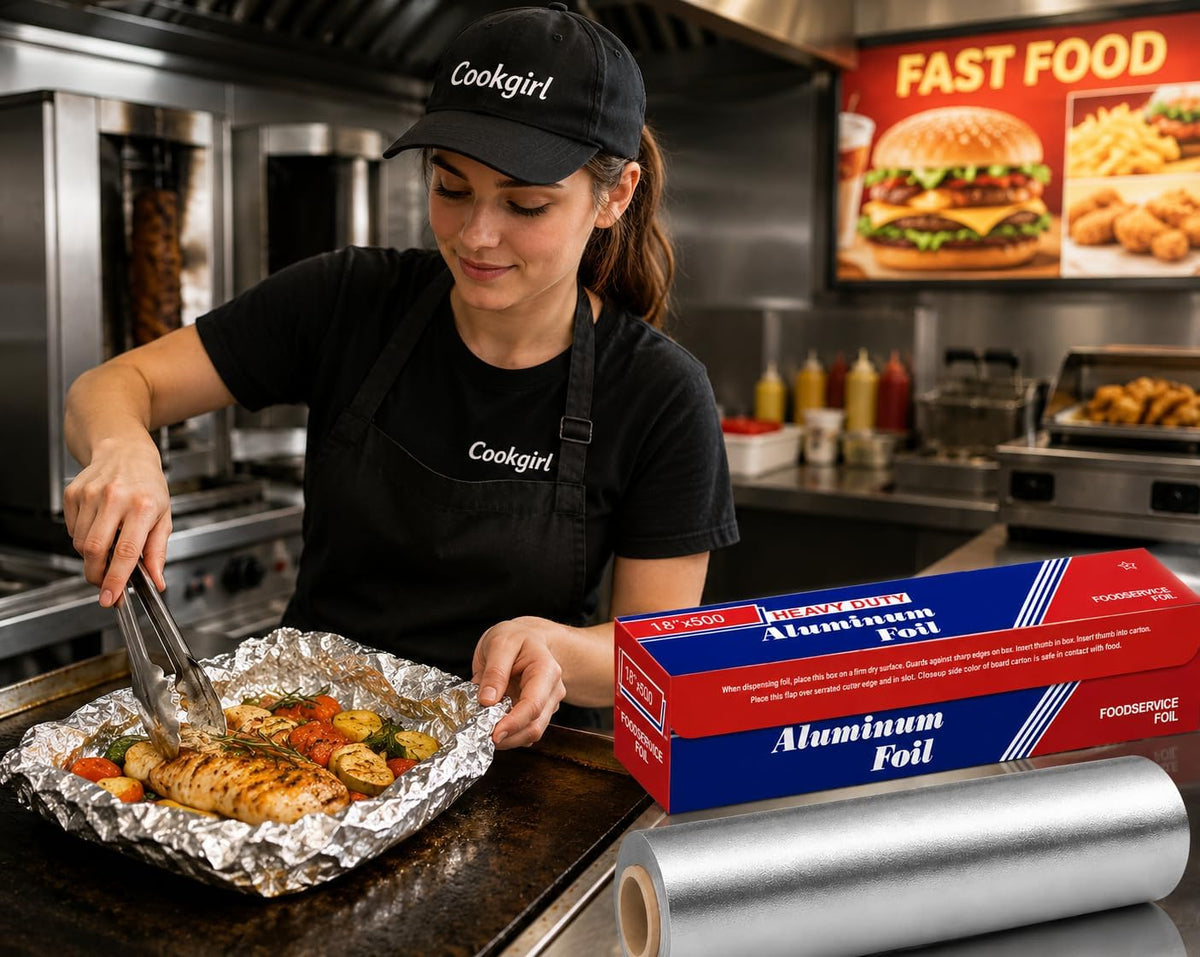 Aluminum Foil Roll, 18" x 500 Ft, Heavy-Duty Commercial Grade