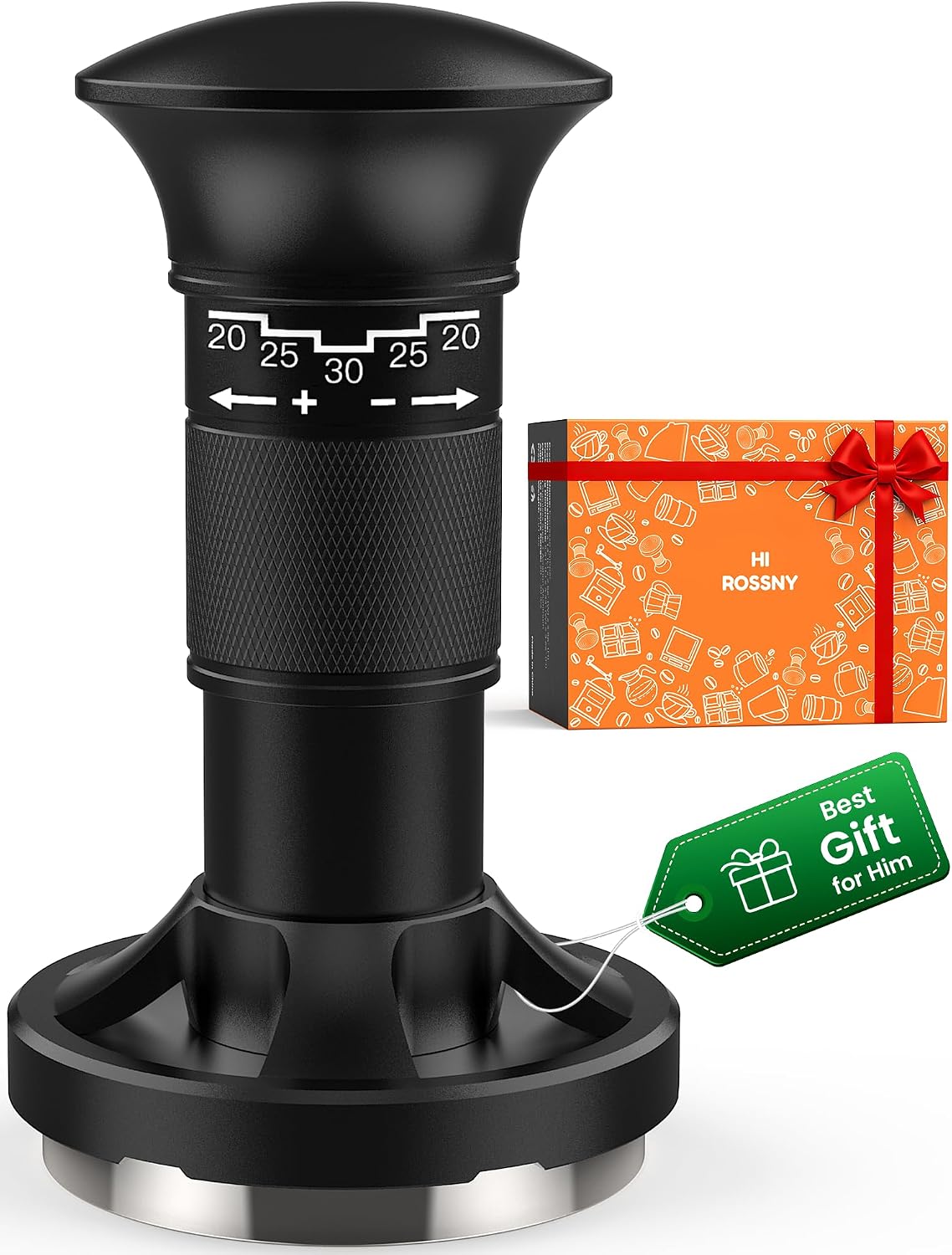 58.35 Espresso Tamper, Coffee Tamper for 58mm Precision Baskets | Spring Loaded Tamper with Click Feedback